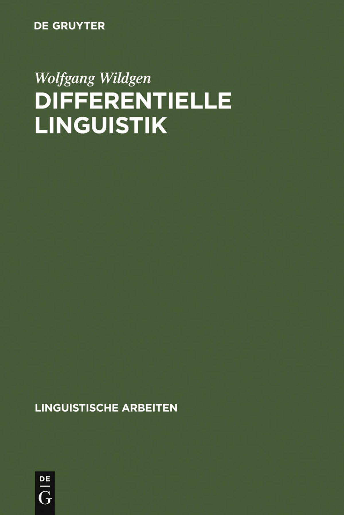 Cover image for Differentielle Linguistik ISBN 9783484102705