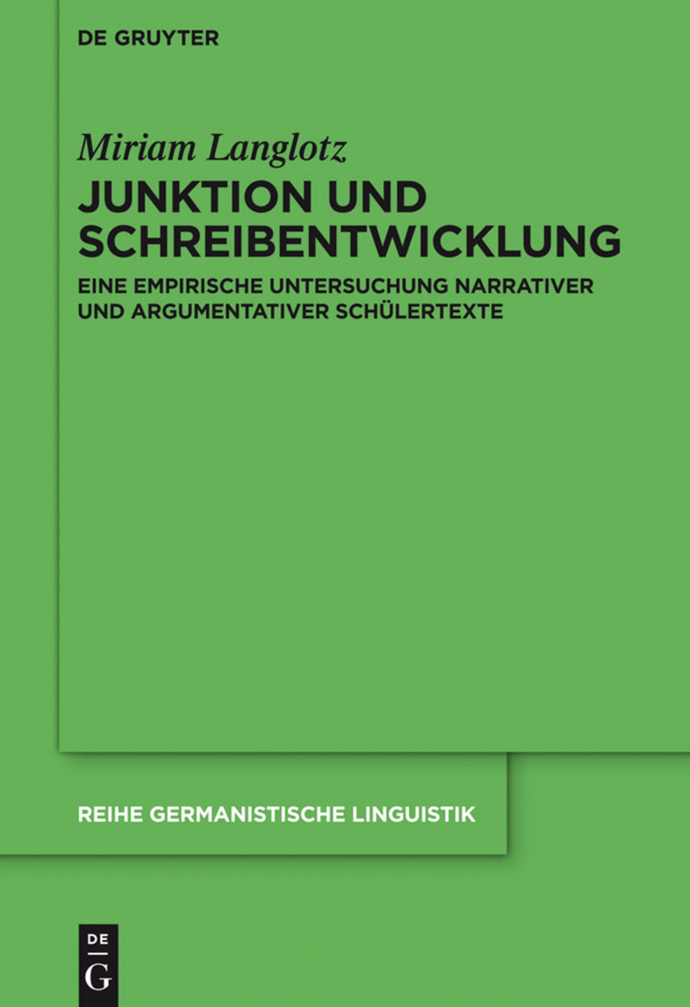 Cover image for Junktion und Schreibentwicklung ISBN 9783110357080