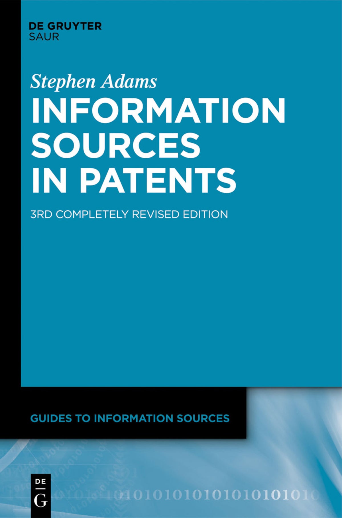 Cover image for Information Sources in Patents ISBN 9783110235111