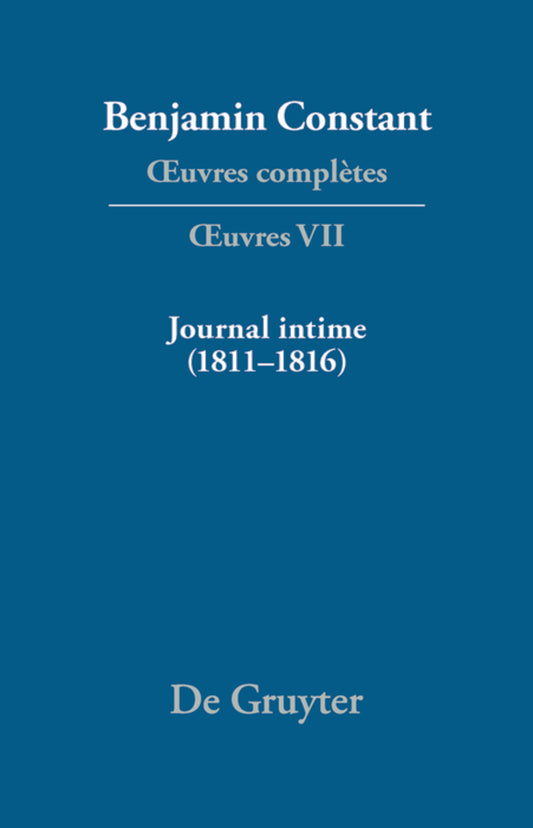 Journal intime (1811–1816). Carnet. Livres de dépenses