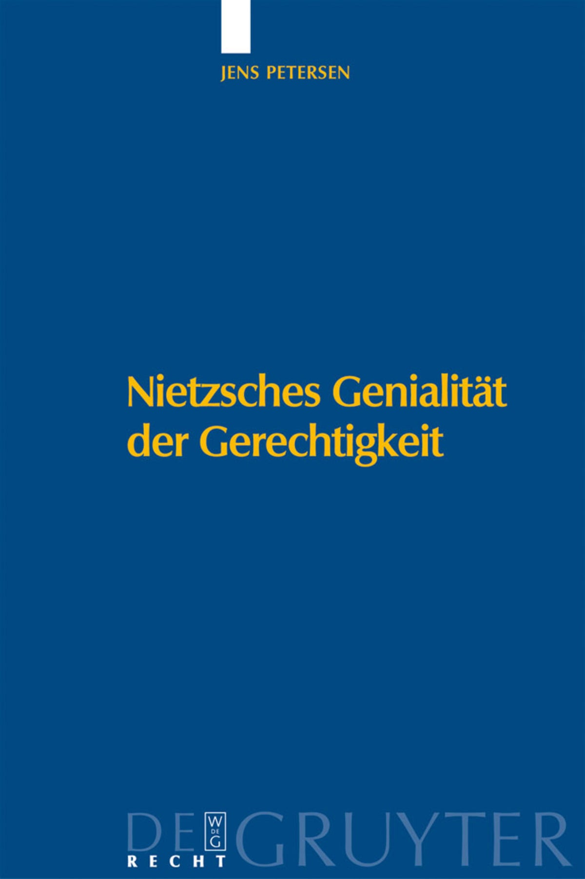 Cover image for Nietzsches Genialität der Gerechtigkeit ISBN 9783899494730