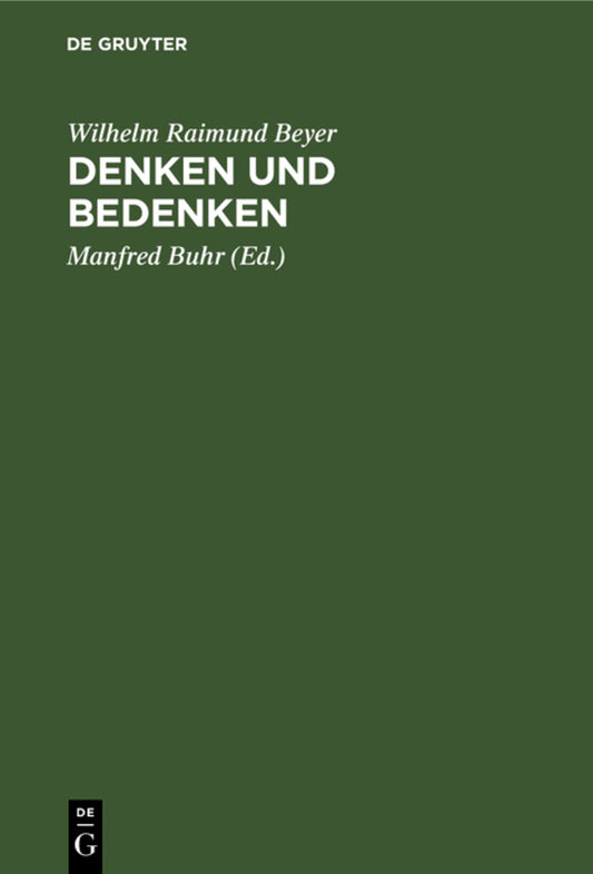 Denken und Bedenken