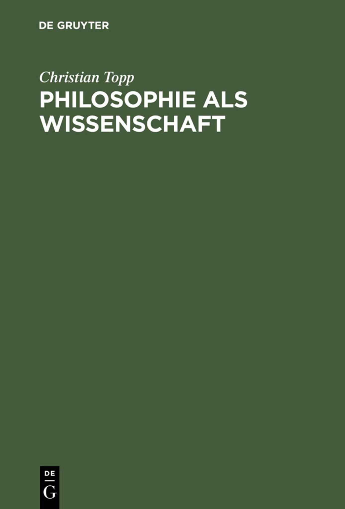 Philosophie als Wissenschaft