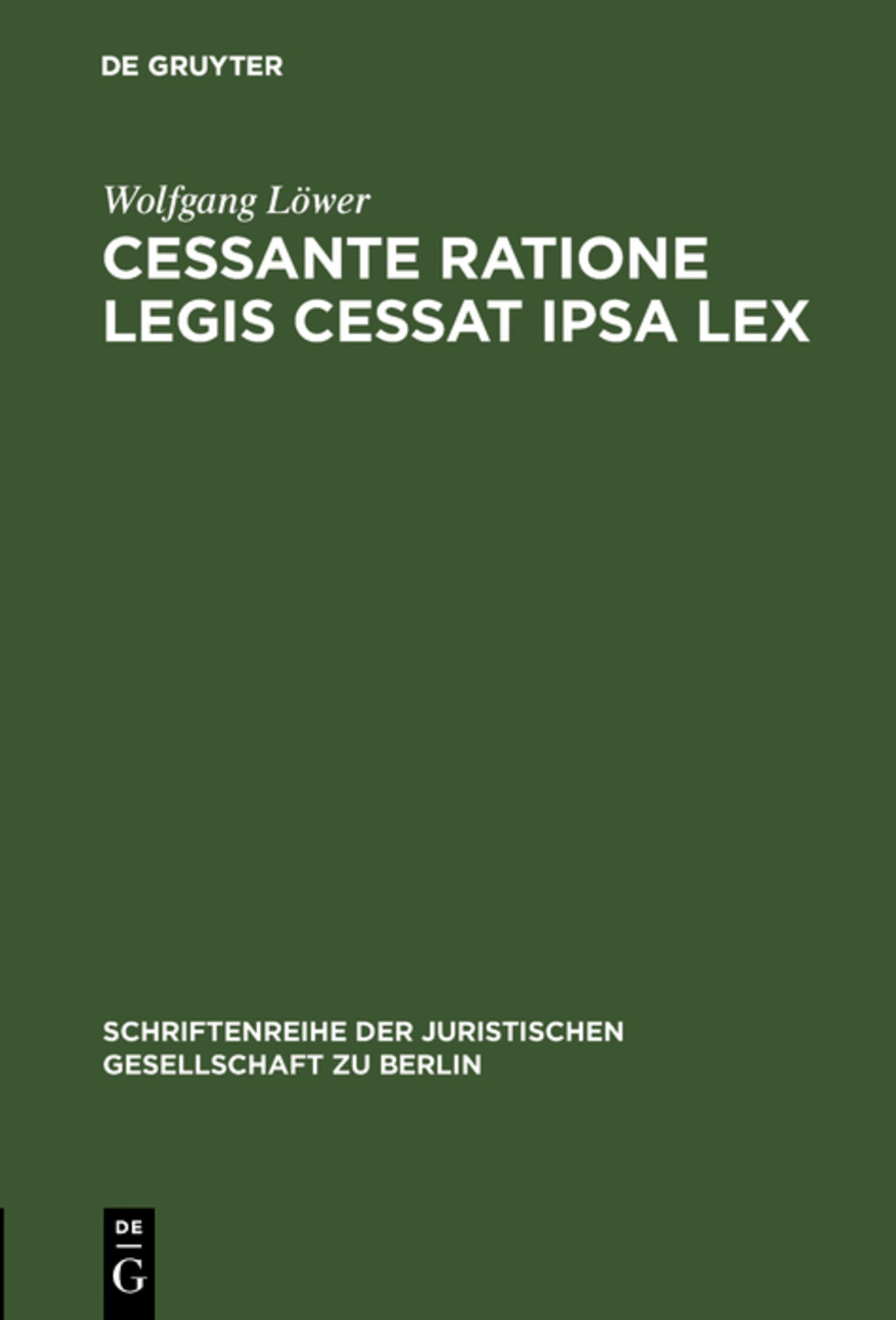 Cessante ratione legis cessat ipsa lex