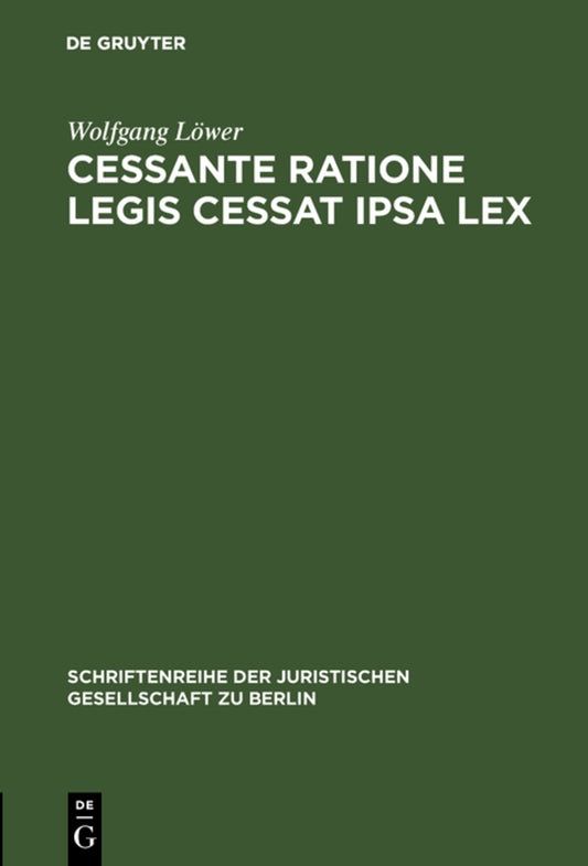Cessante ratione legis cessat ipsa lex