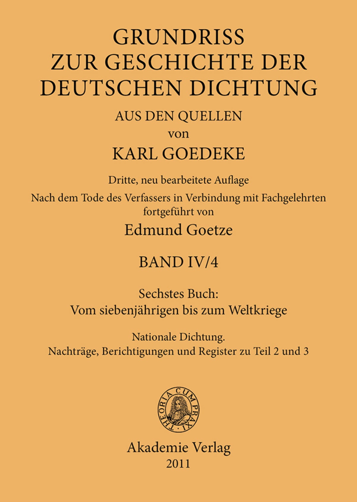 Sechstes Buch: Vom siebenjährigen bis zum Weltkriege