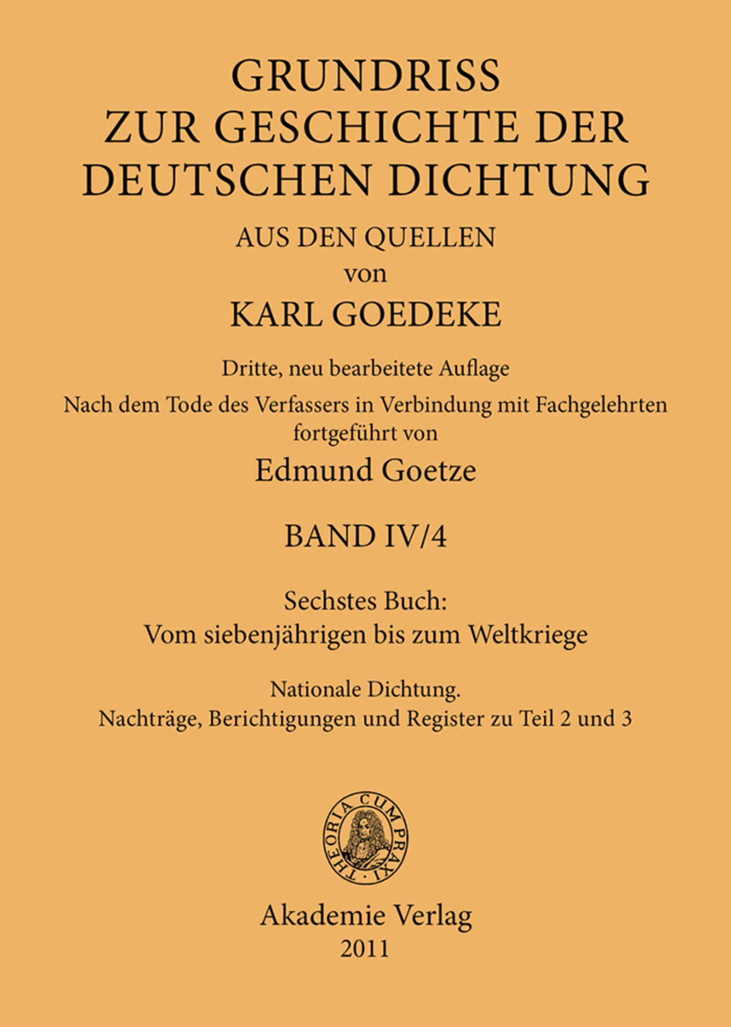 Sechstes Buch: Vom siebenjährigen bis zum Weltkriege