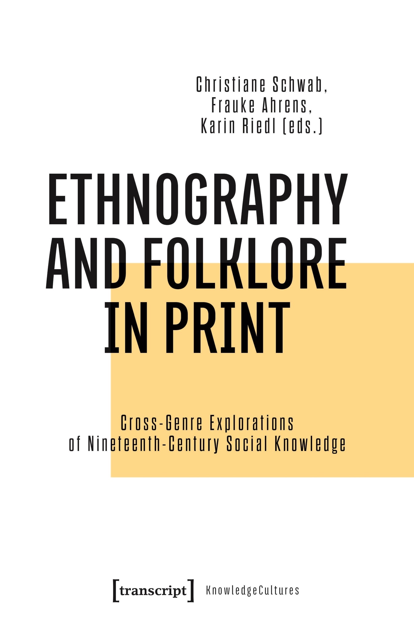 Cover image for Ethnography and Folklore in Print ISBN 9783837674613