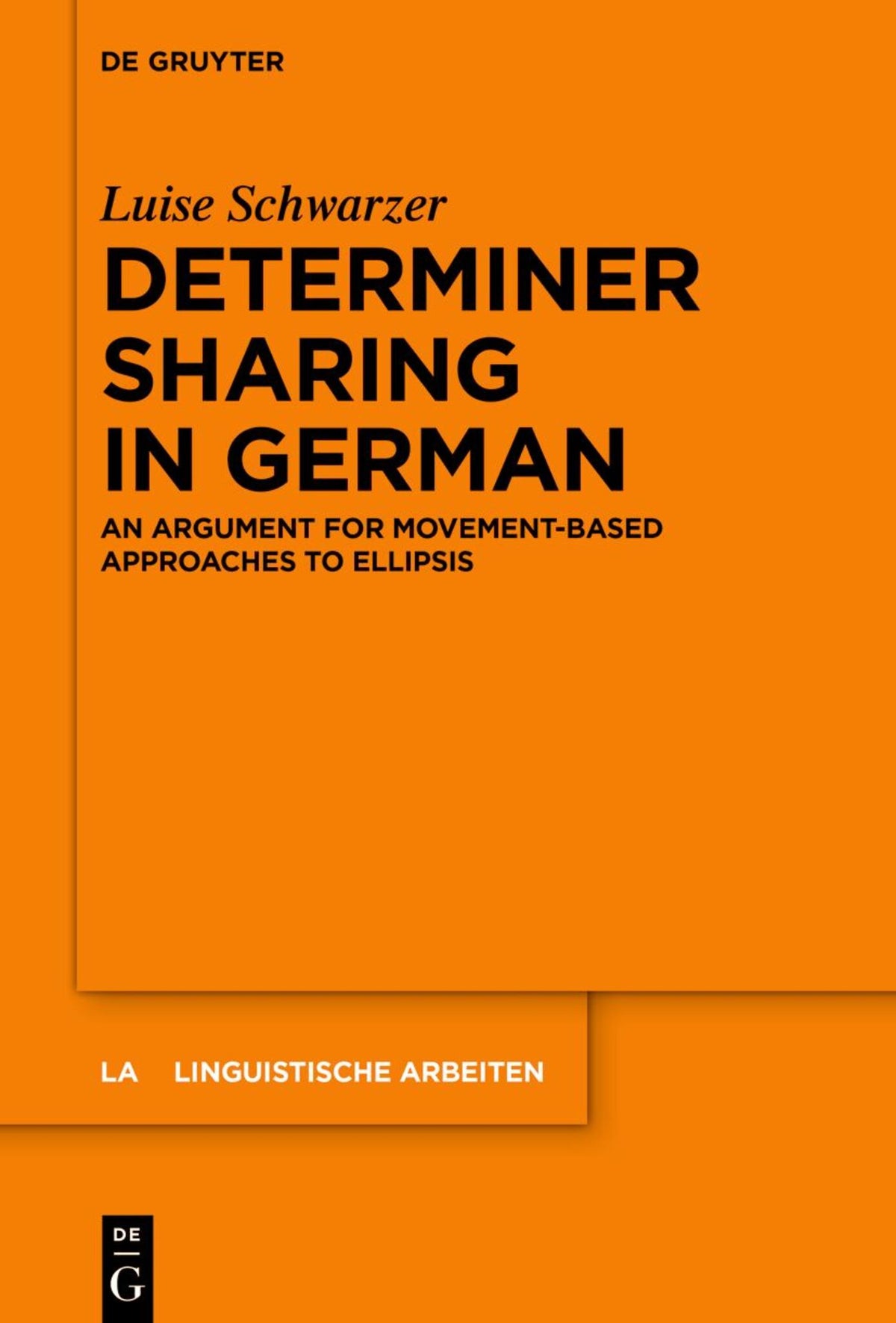 Cover image for Determiner Sharing in German ISBN 9783111353487
