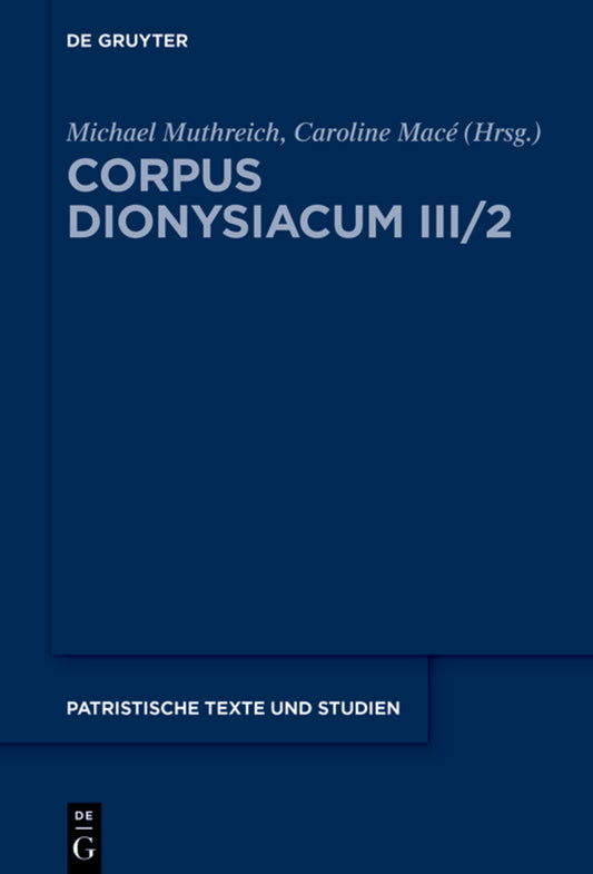 Corpus Dionysiacum III/2