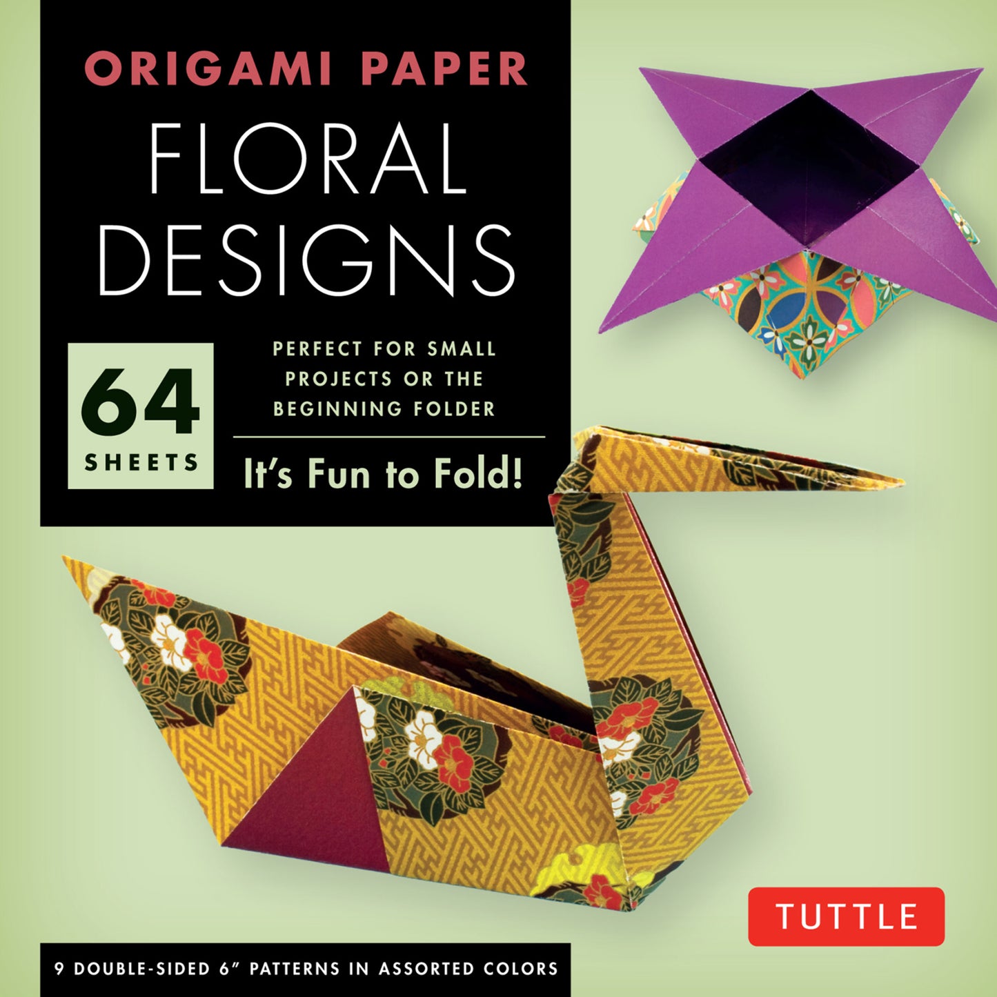 Origami Paper - Floral Designs - 6" - 60 Sheets