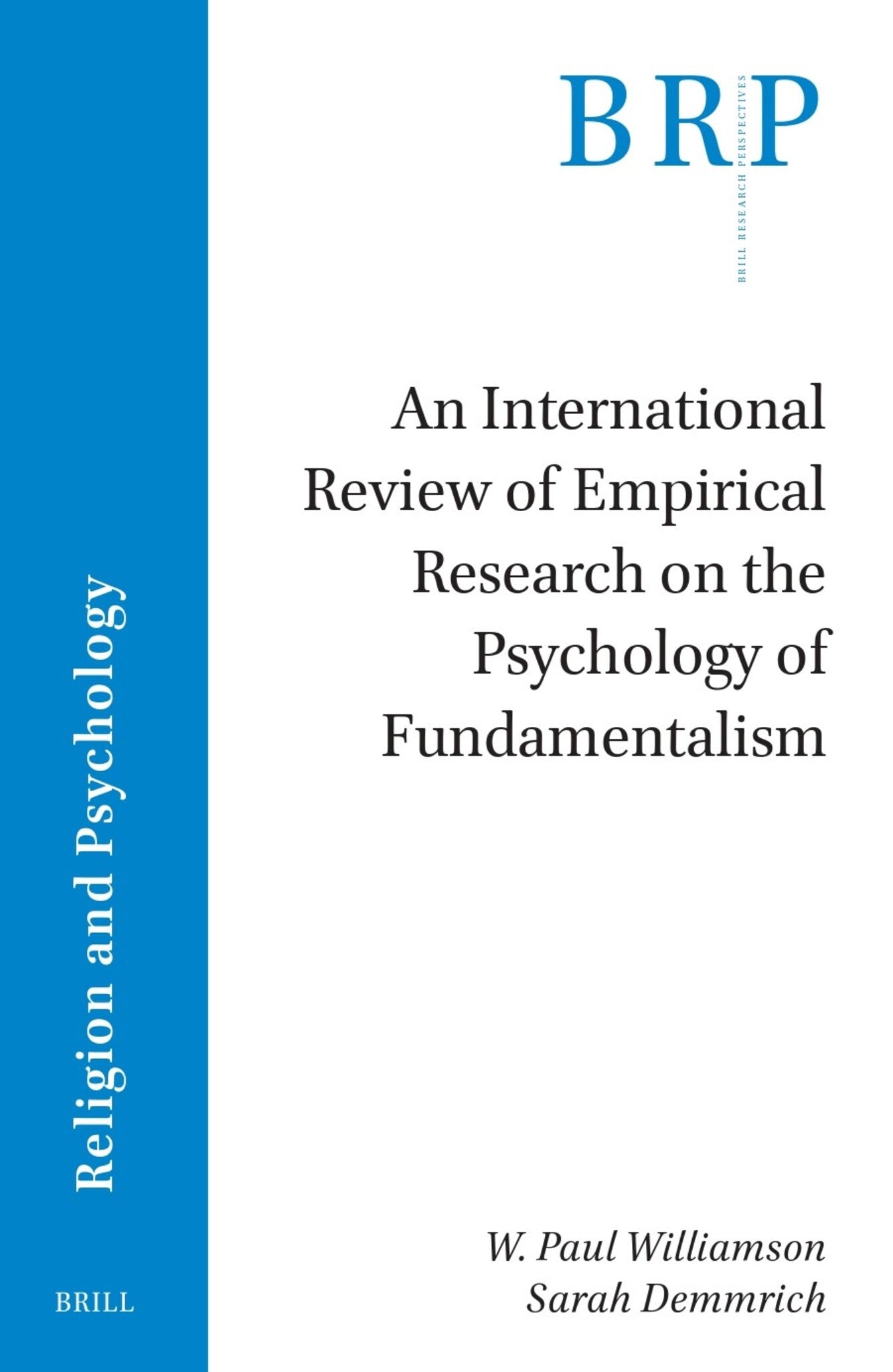 Cover image for An International Review of Empirical Research on the Psychology of Fundamentalism ISBN 9789004535008