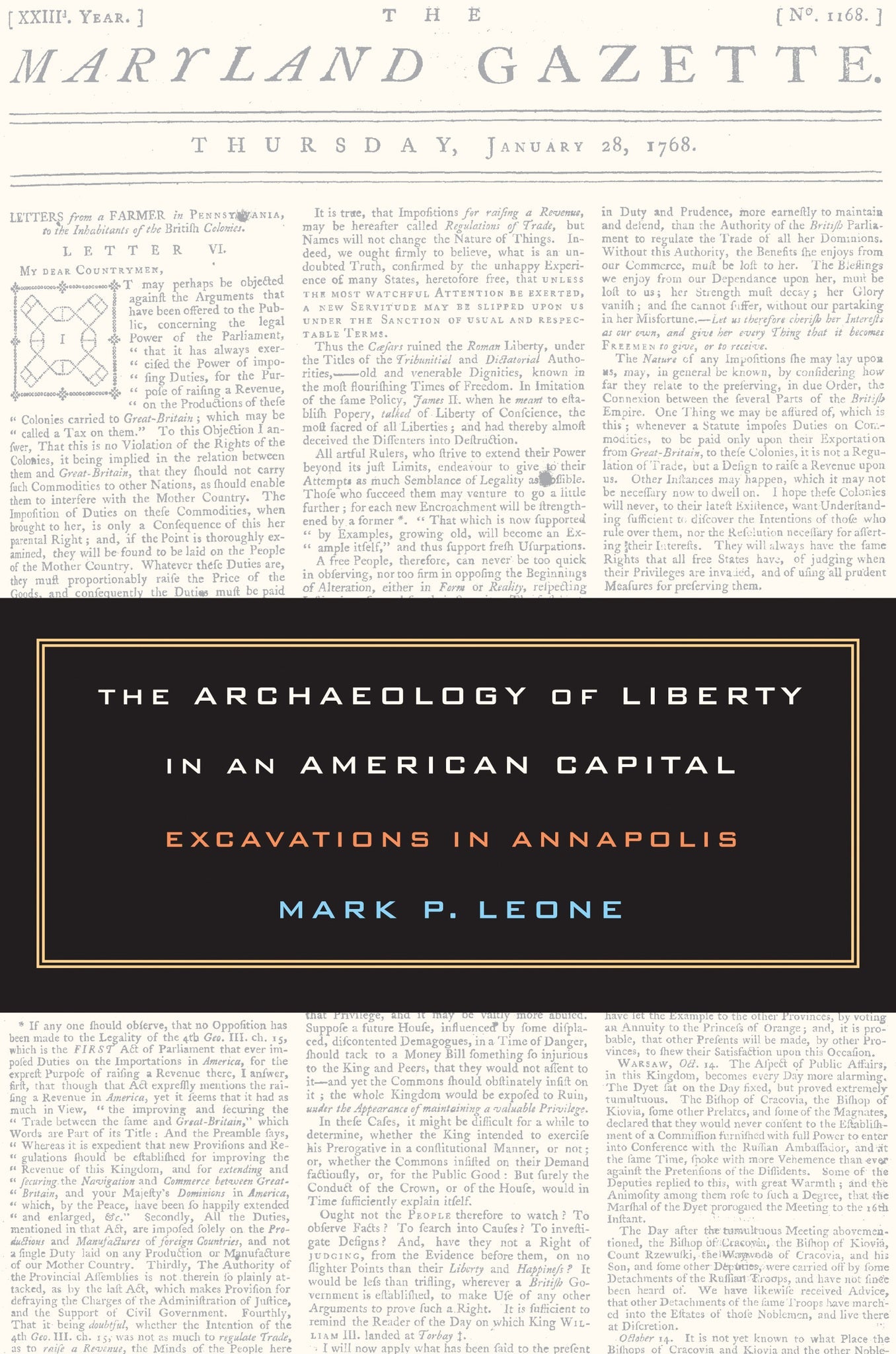 Cover image for The Archaeology of Liberty in an American Capital ISBN 9780520931893