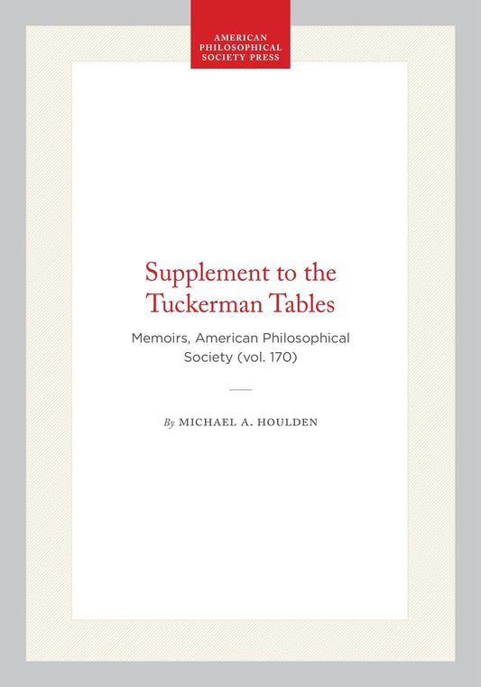 Supplement to the Tuckerman Tables