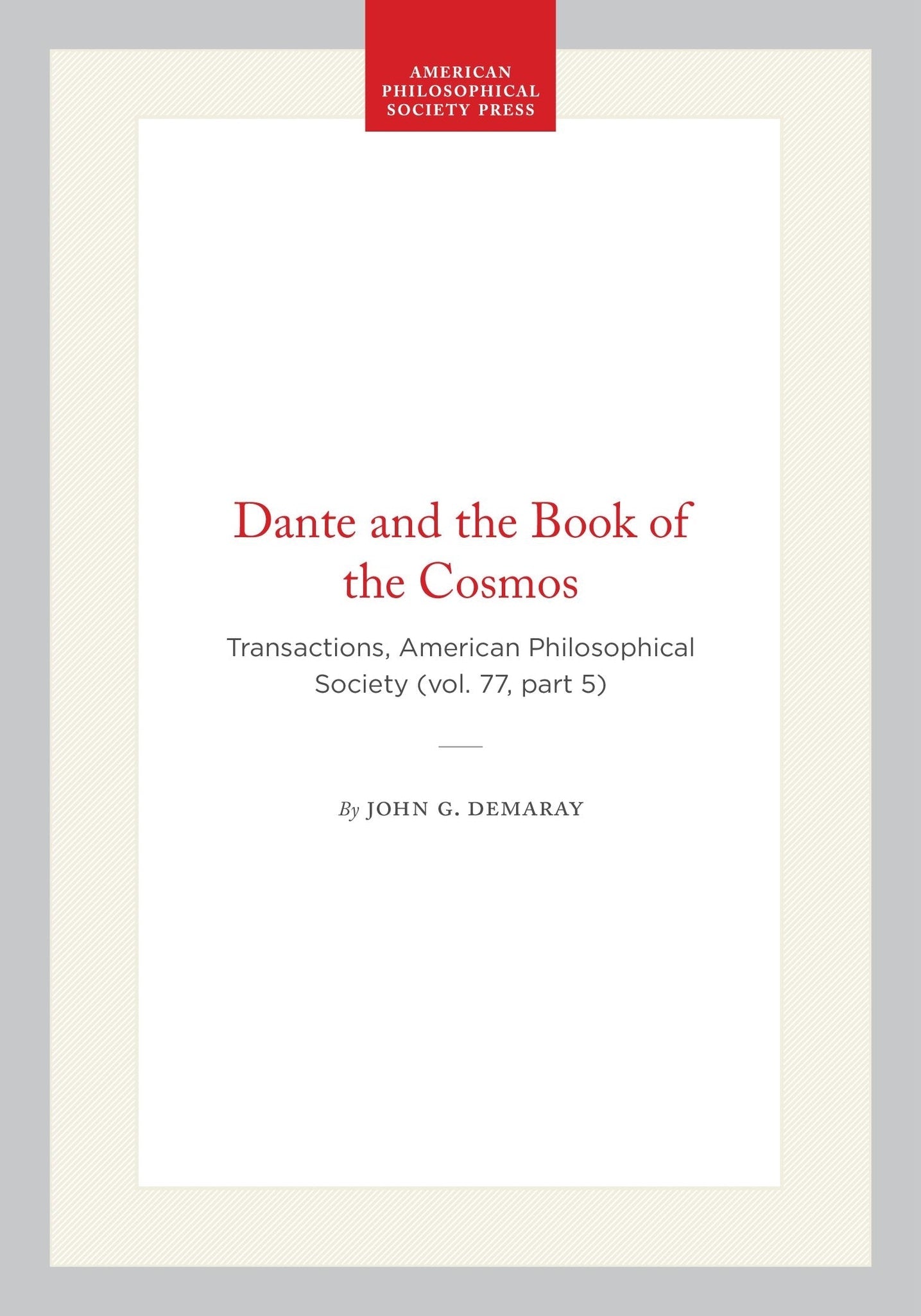 Dante and the Book of the Cosmos