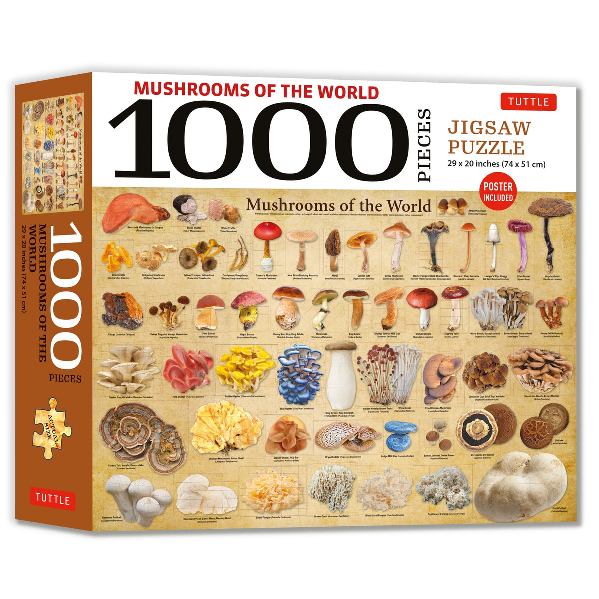 Cover image for Mushrooms of the World - 1000 Piece Jigsaw Puzzle ISBN 9780804856768