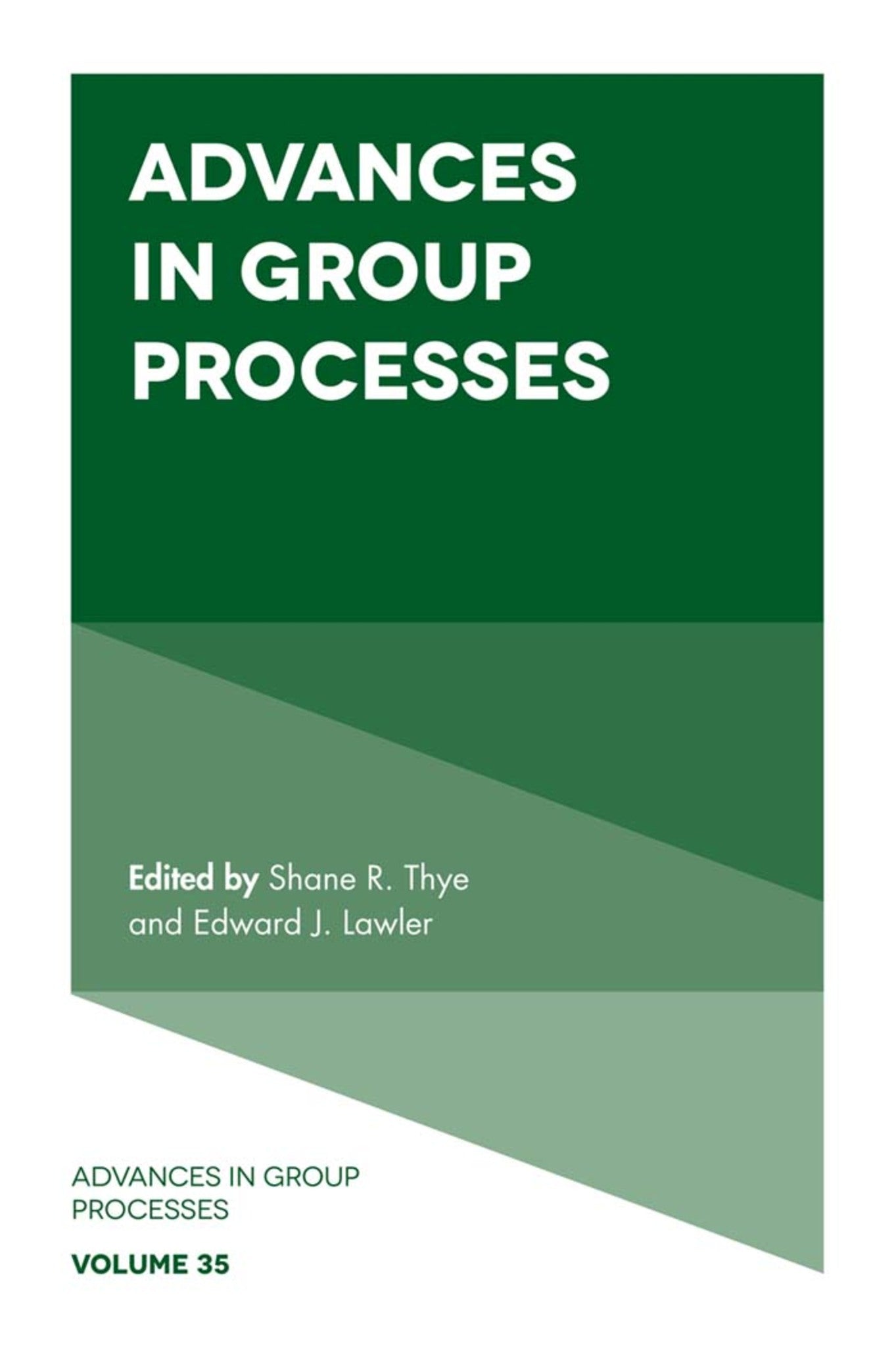 Cover image for Advances in Group Processes ISBN 9781787690141