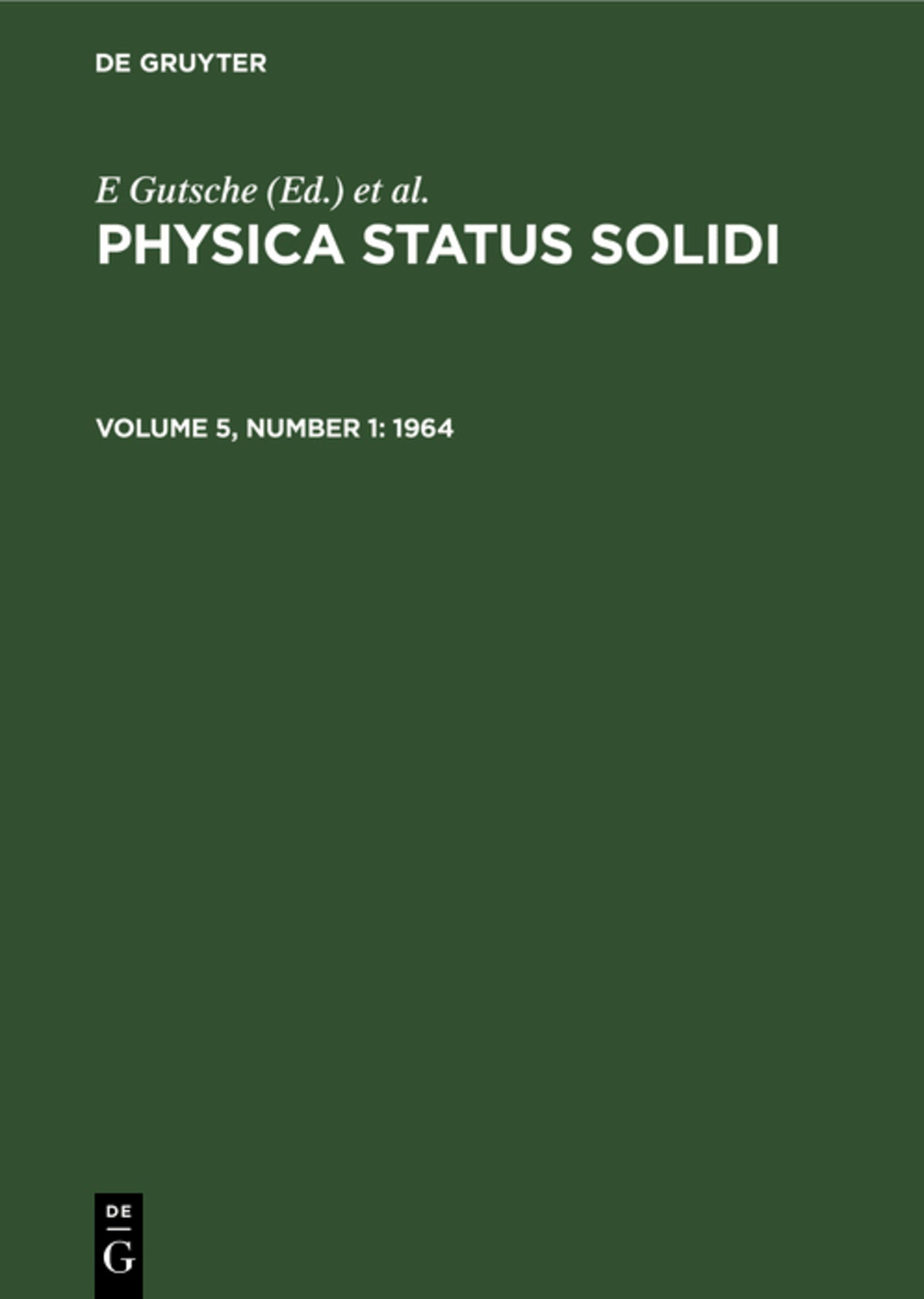 Cover image for 1964 ISBN 9783112472477