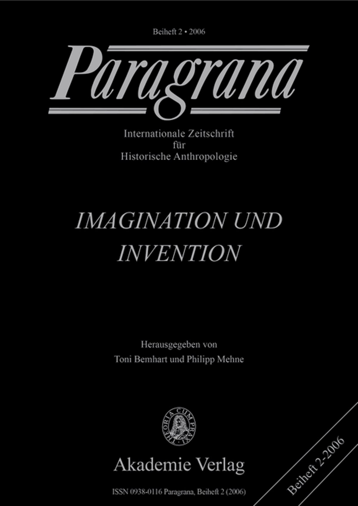 Cover image for Imagination und Invention ISBN 9783050042695