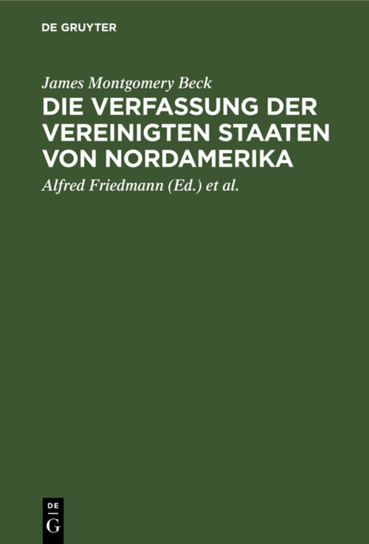 Die Verfassung der Vereinigten Staaten von Nordamerika