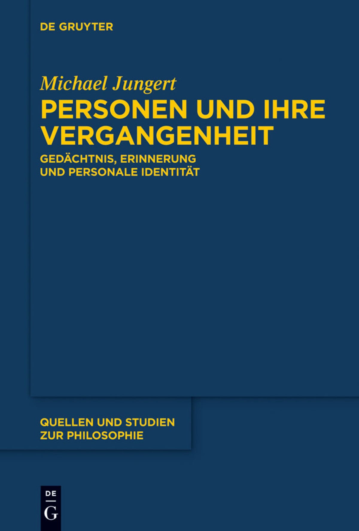 Cover image for Personen und ihre Vergangenheit ISBN 9783110333879