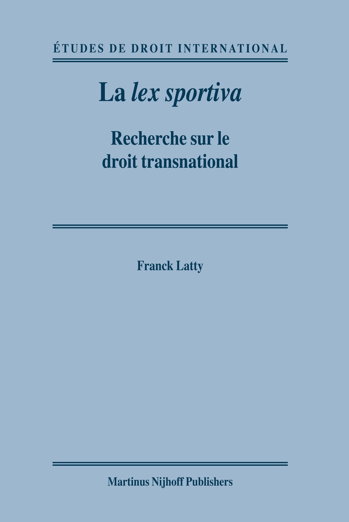 La lex sportiva