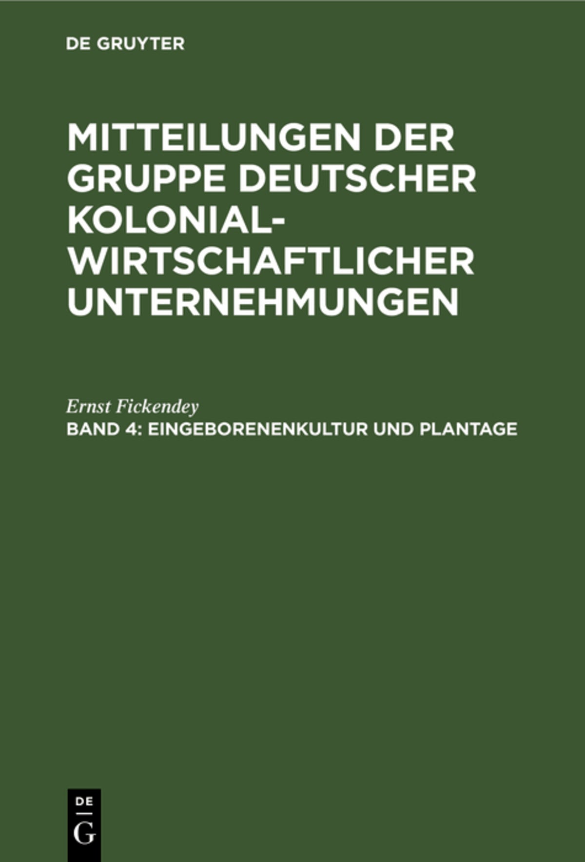 Eingeborenenkultur und Plantage