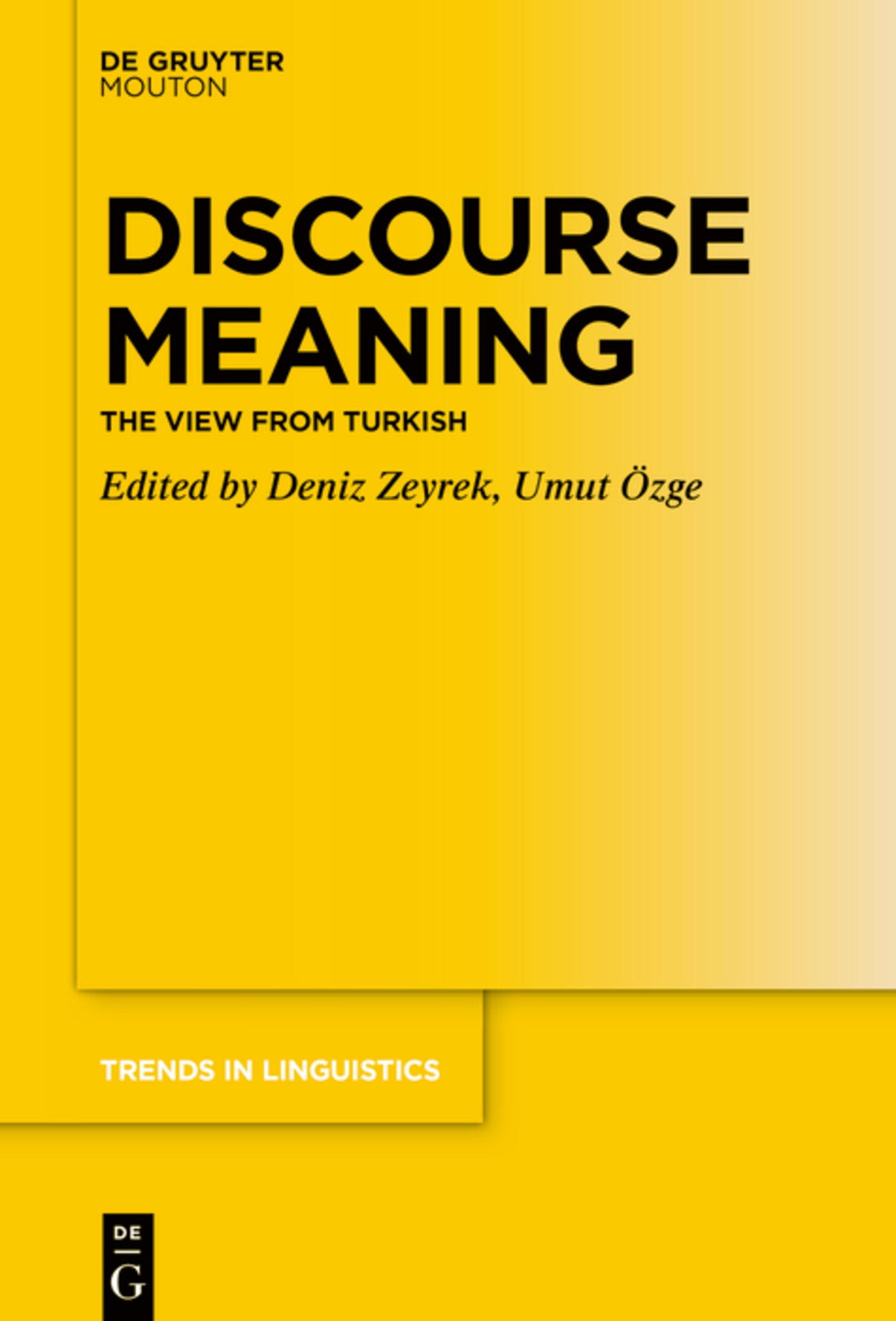 Cover image for Discourse Meaning ISBN 9783110678925