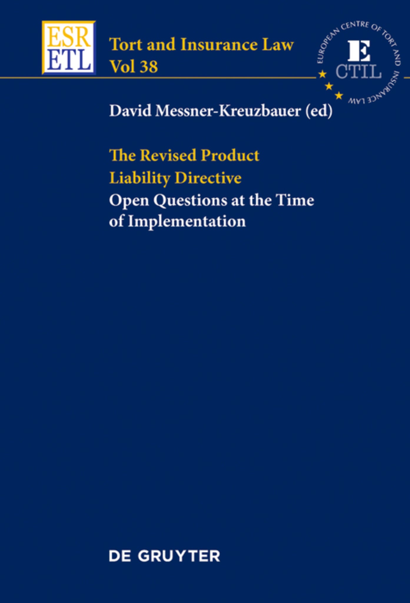 Cover image for The Revised Product Liability Directive ISBN 9783119144926