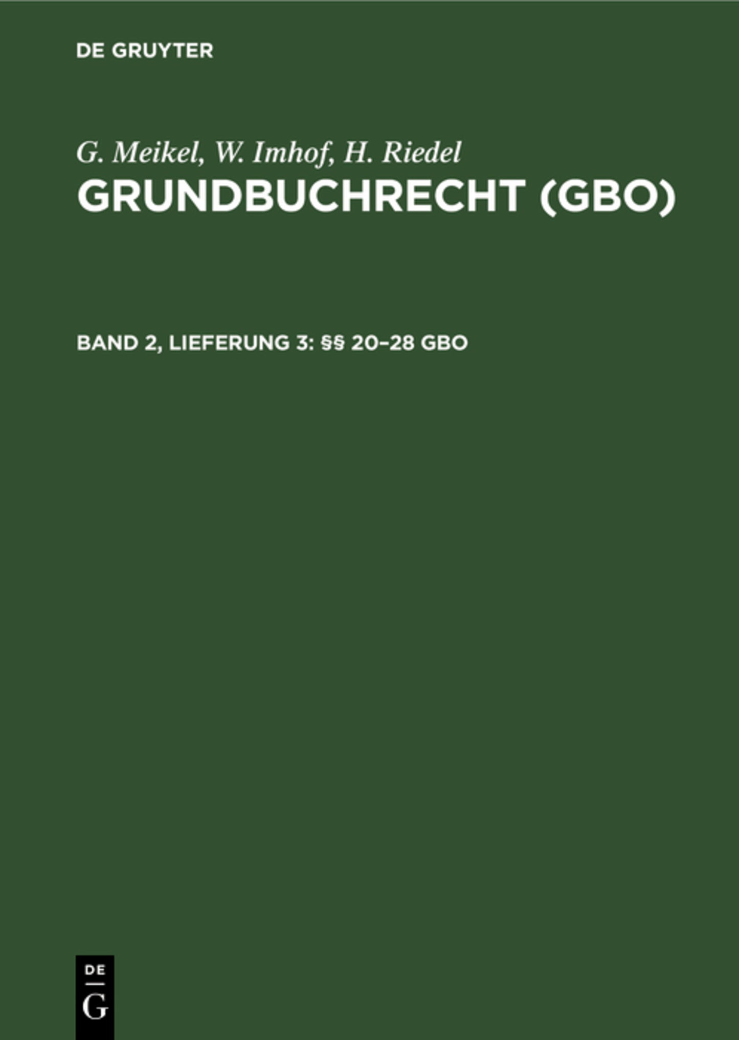 §§ 20–28 GBO