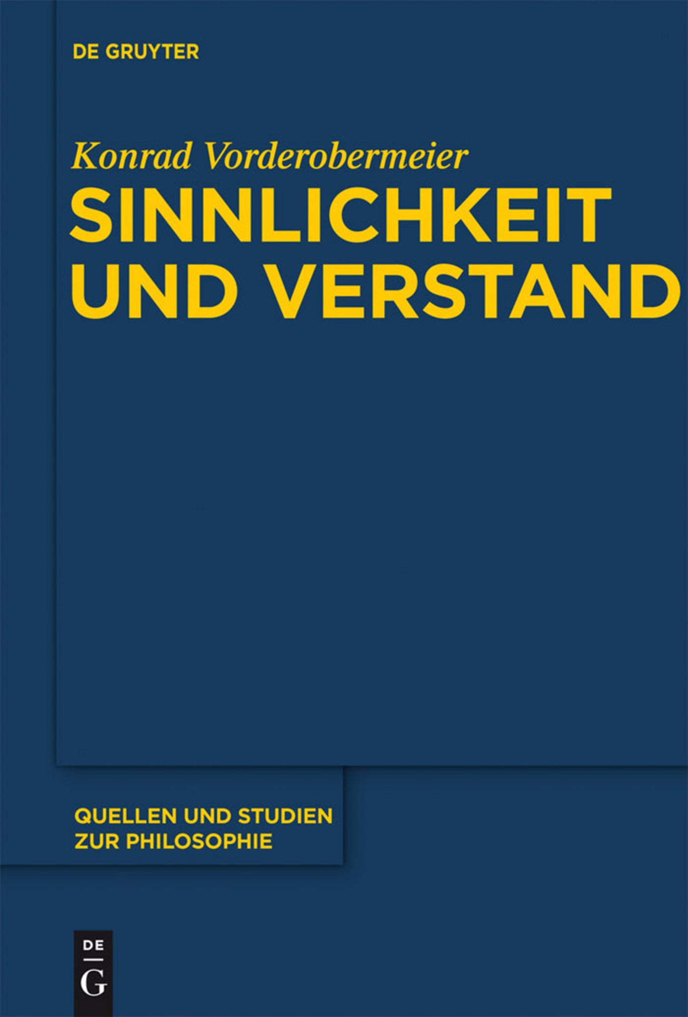Cover image for Sinnlichkeit und Verstand ISBN 9783110286908