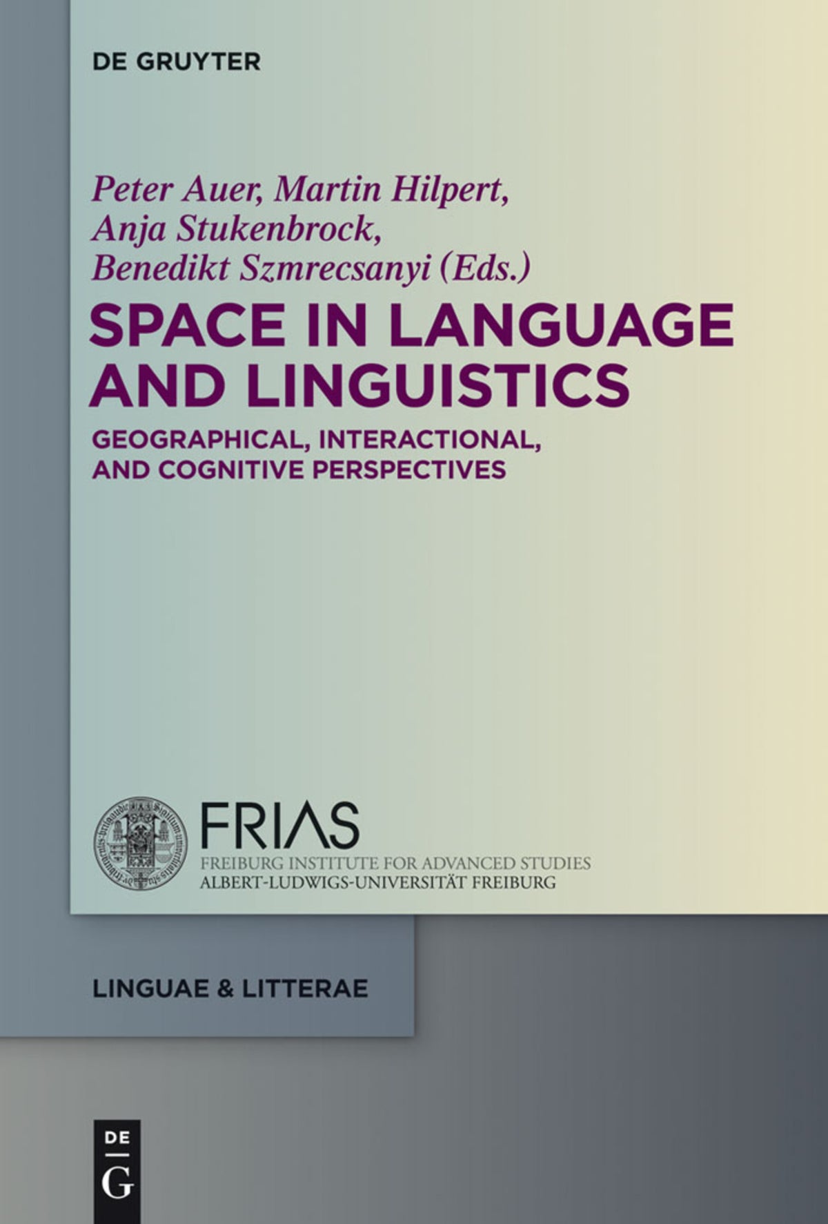 Cover image for Space in Language and Linguistics ISBN 9783110311969