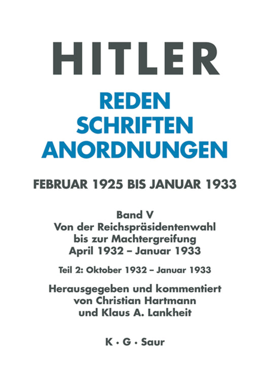 Oktober 1932 - Januar 1933