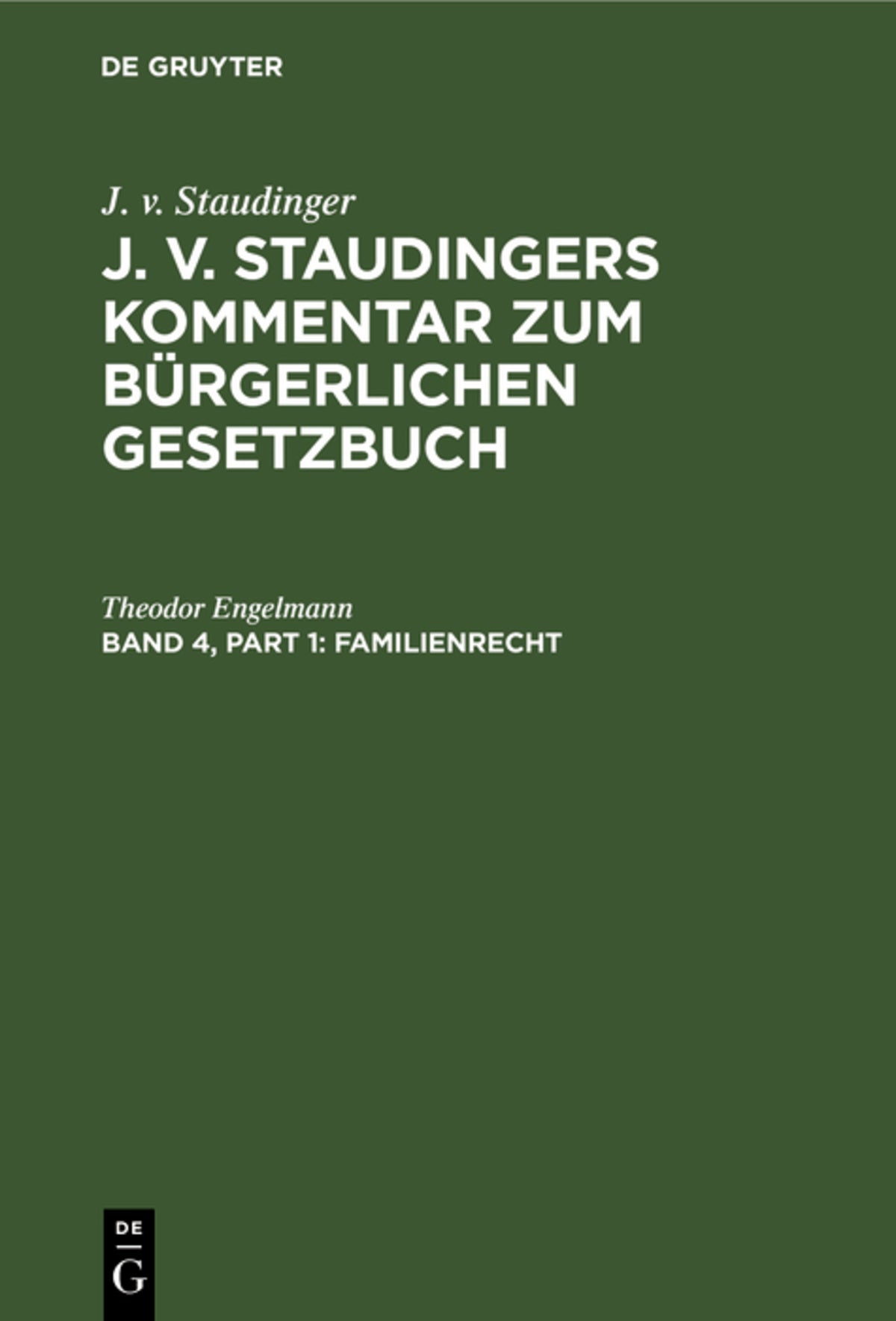Cover image for Familienrecht ISBN 9783112602058