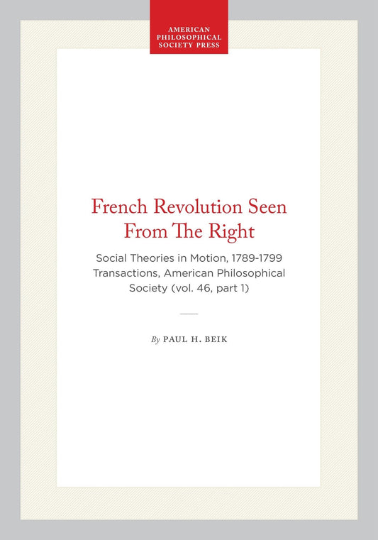 French Revolution Seen From The Right