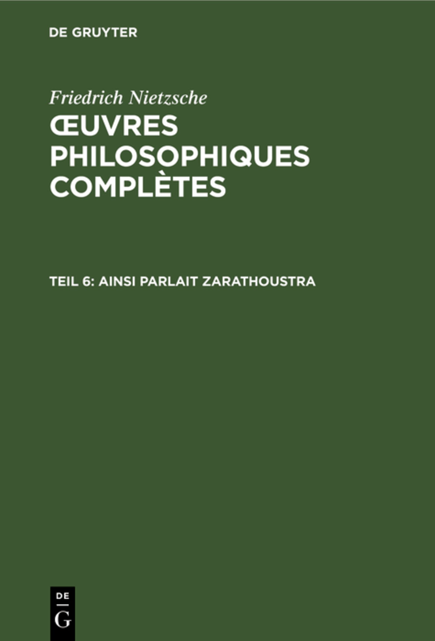 Ainsi parlait Zarathoustra