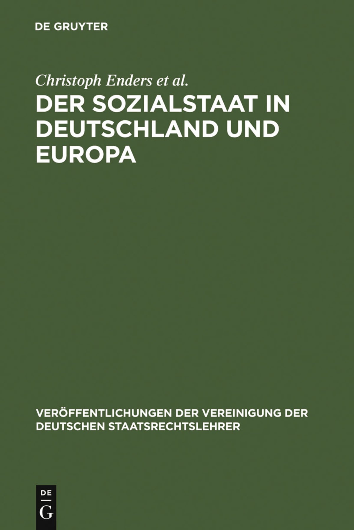 Cover image for Der Sozialstaat in Deutschland und Europa ISBN 9783899492194