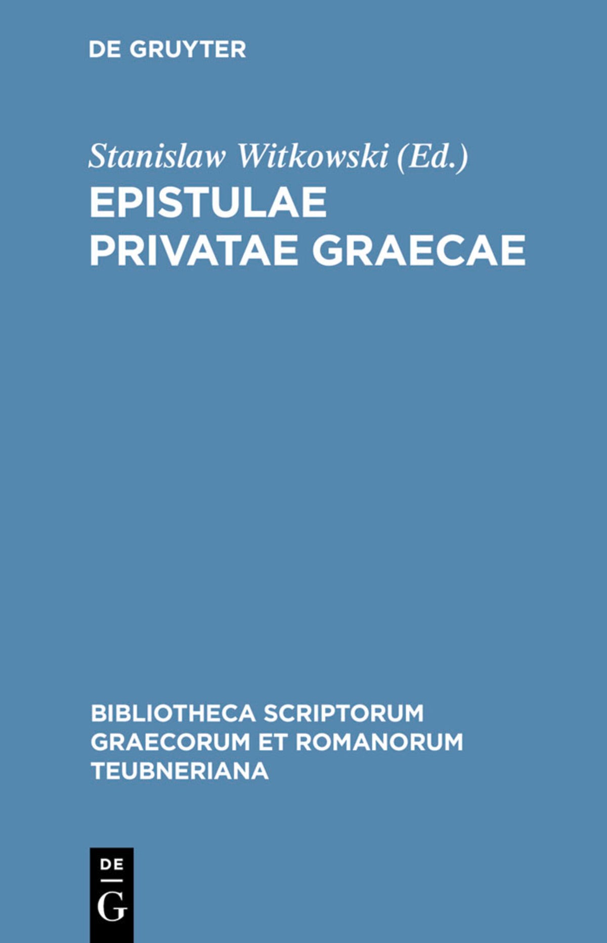 Cover image for Epistulae privatae graecae ISBN 9783111278346