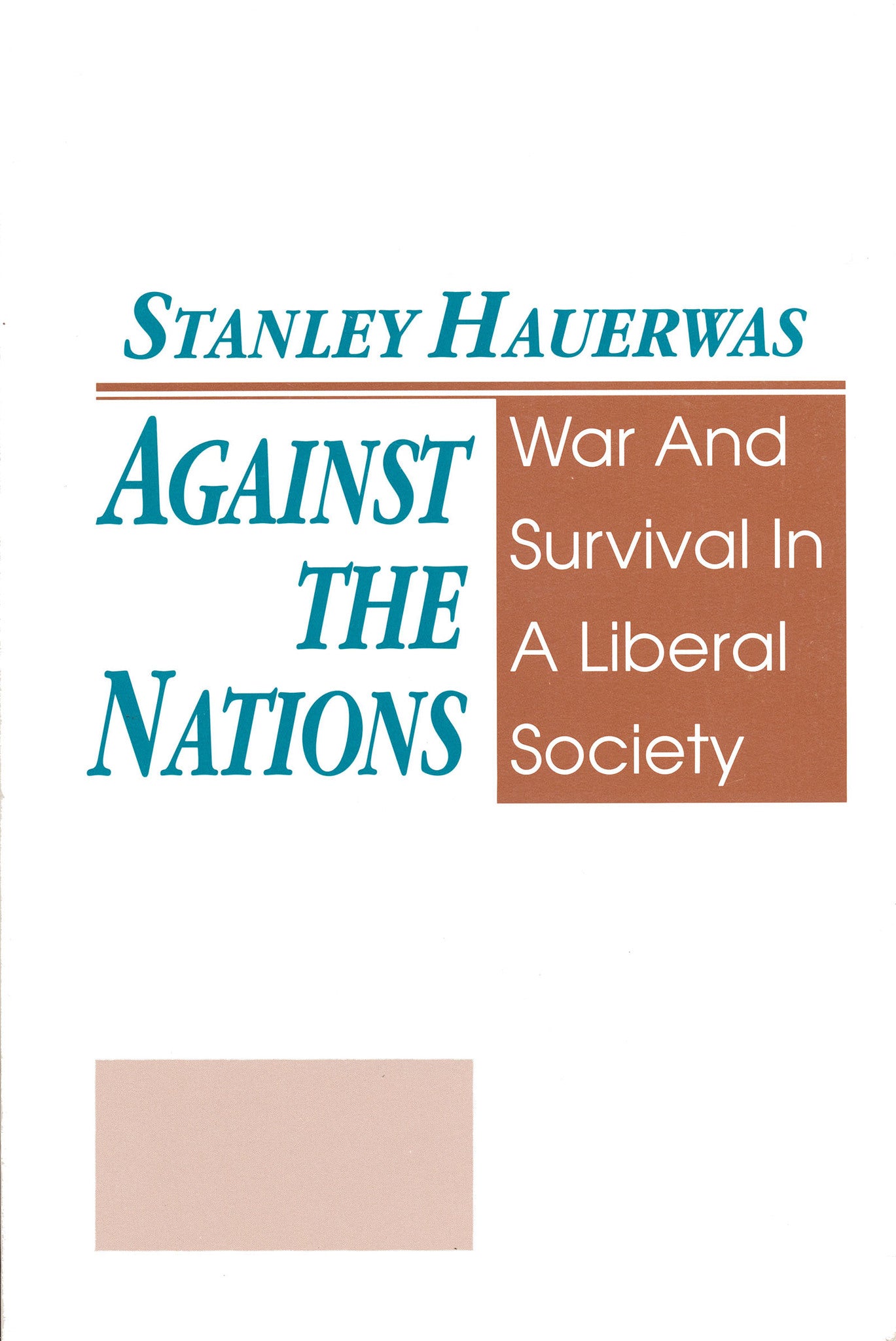 Cover image for Against The Nations ISBN 9780268204068