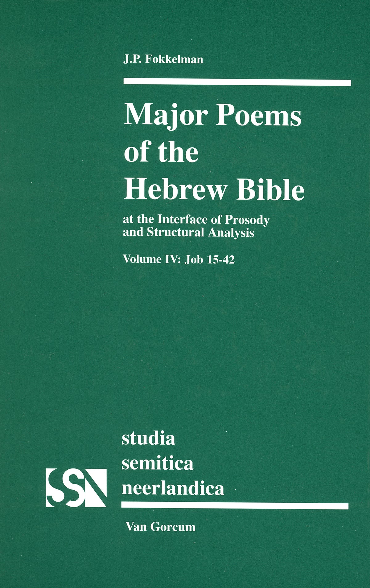 Cover image for Major Poems of the Hebrew Bible ISBN 9789023240723