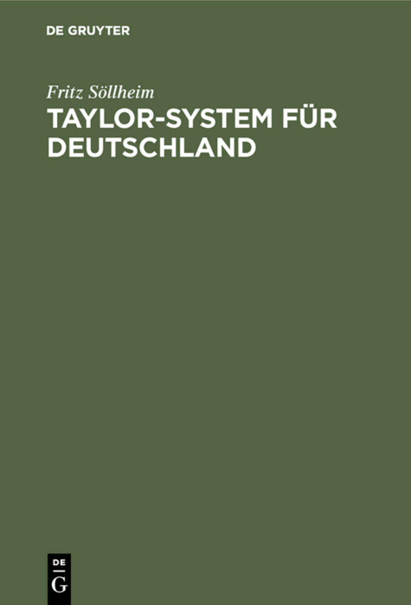 Taylor-System für Deutschland
