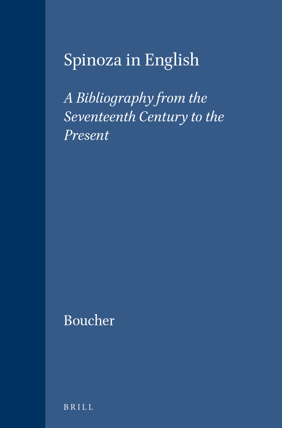 Spinoza in English