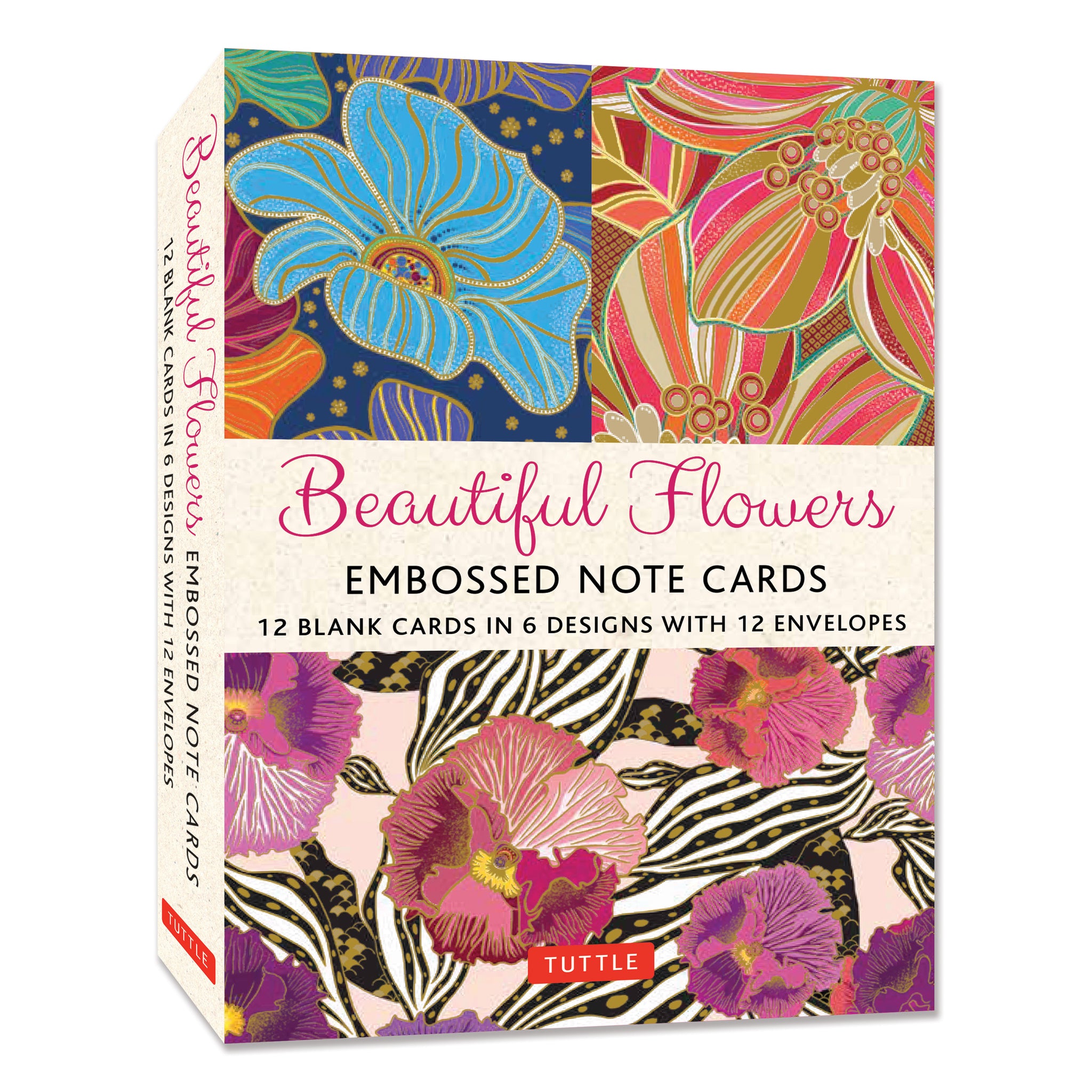 Cover image for Beautiful Flowers, 12 Embossed Note Cards ISBN 9780804856973