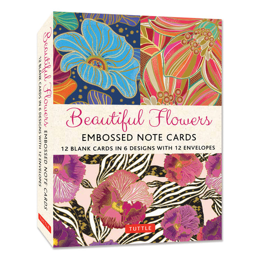 Beautiful Flowers, 12 Embossed Note Cards
