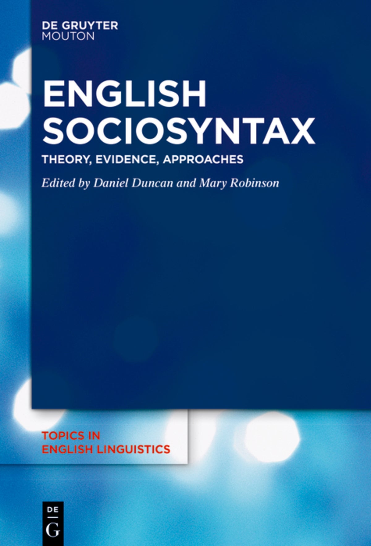 Cover image for English Sociosyntax ISBN 9783111425528