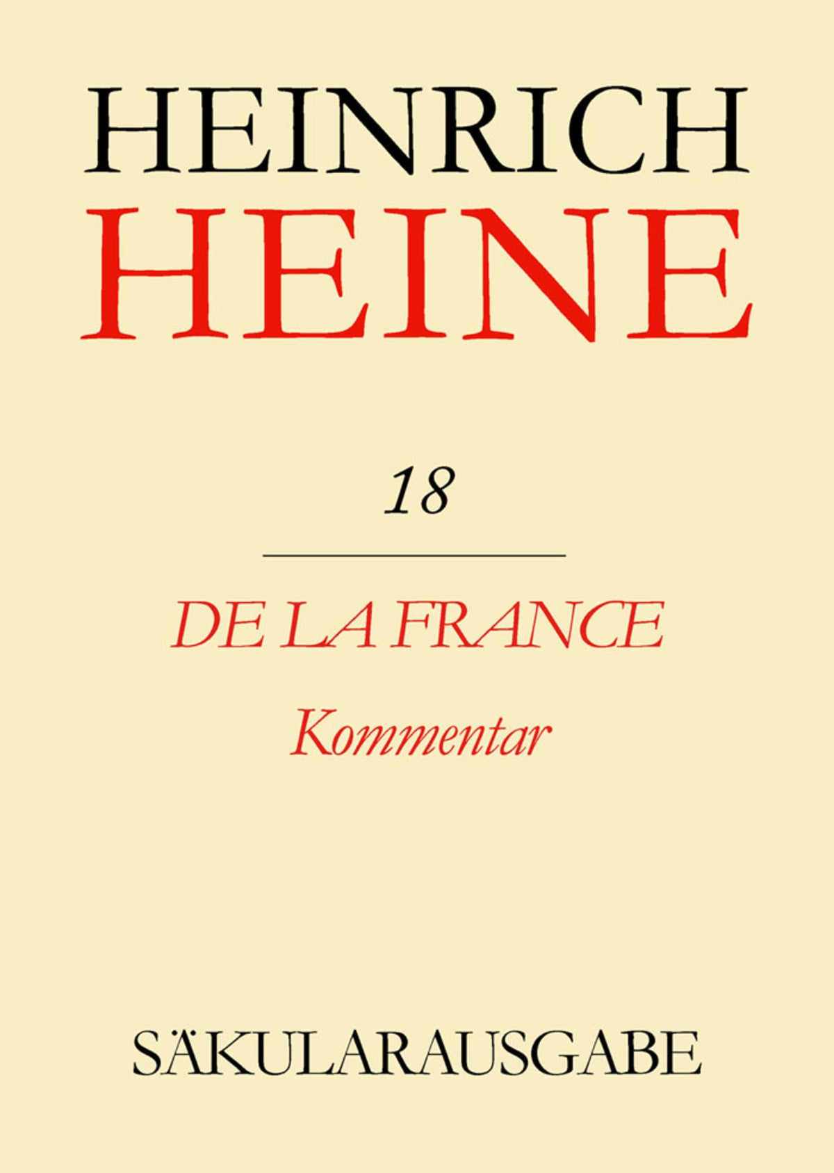 De la France. Kommentar