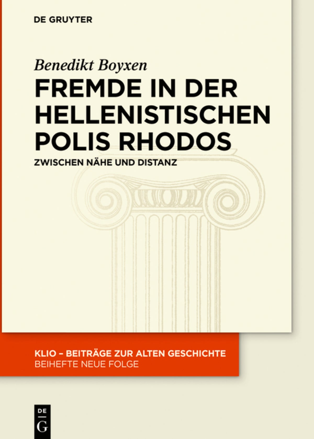 Cover image for Fremde in der hellenistischen Polis Rhodos ISBN 9783110570809