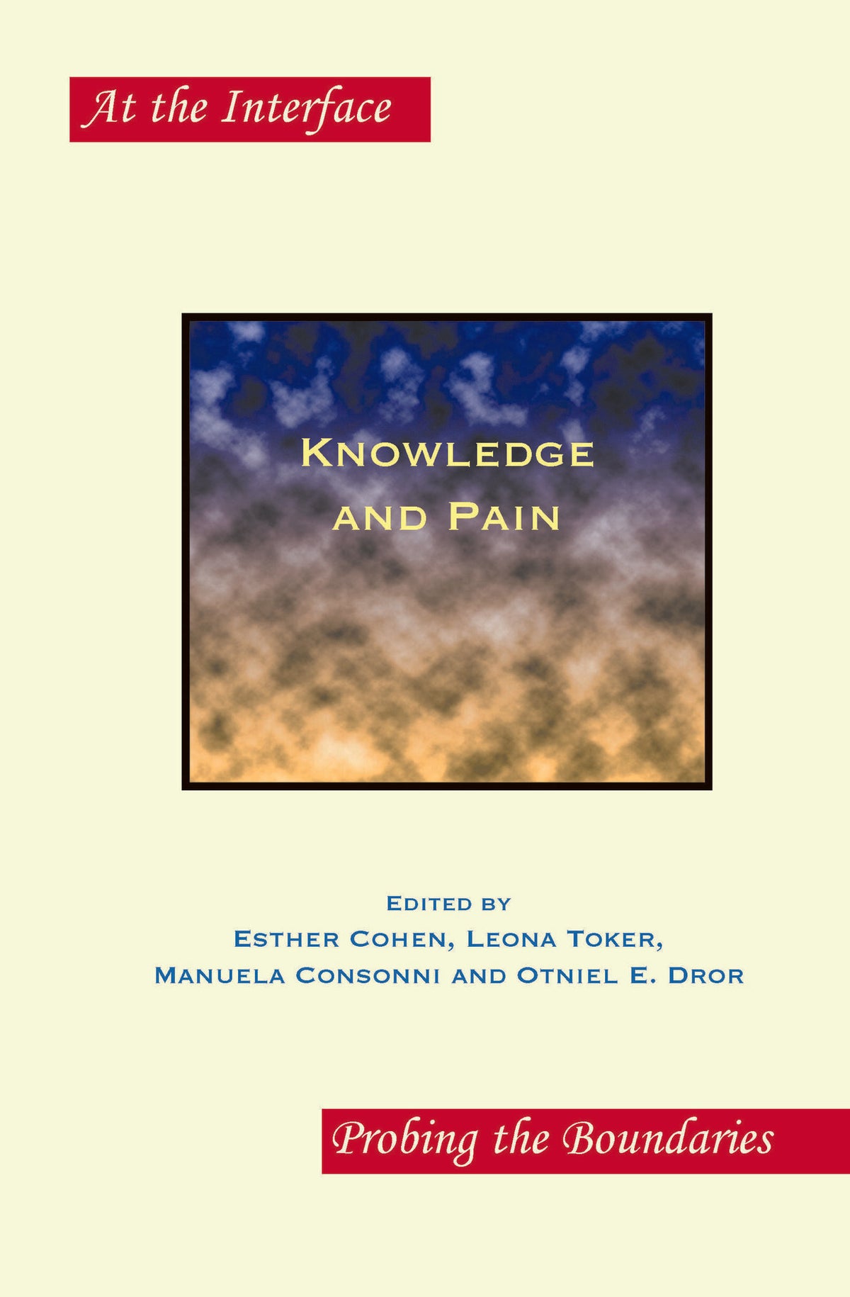 Cover image for Knowledge and Pain ISBN 9789042035829
