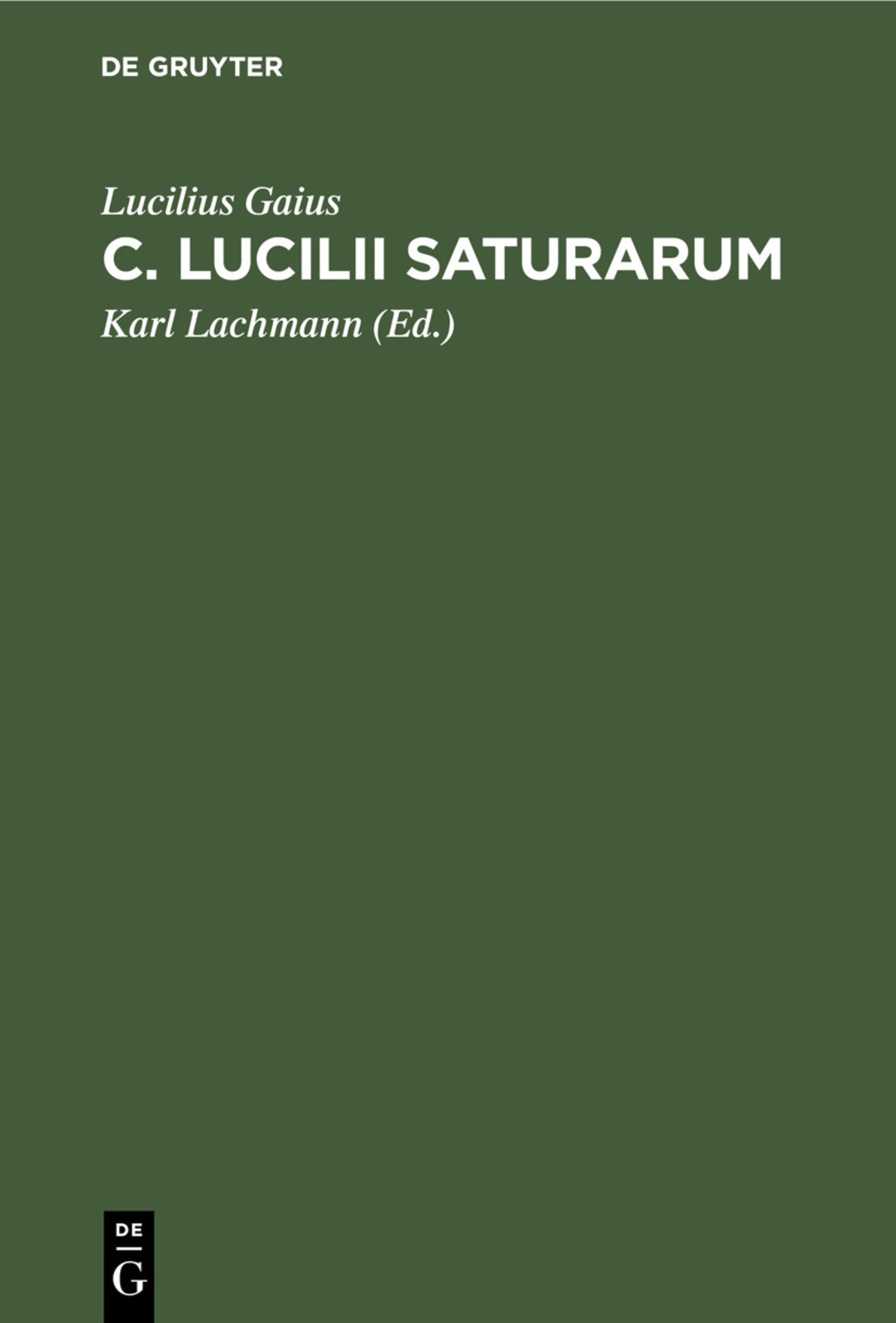 C. Lucilii Saturarum