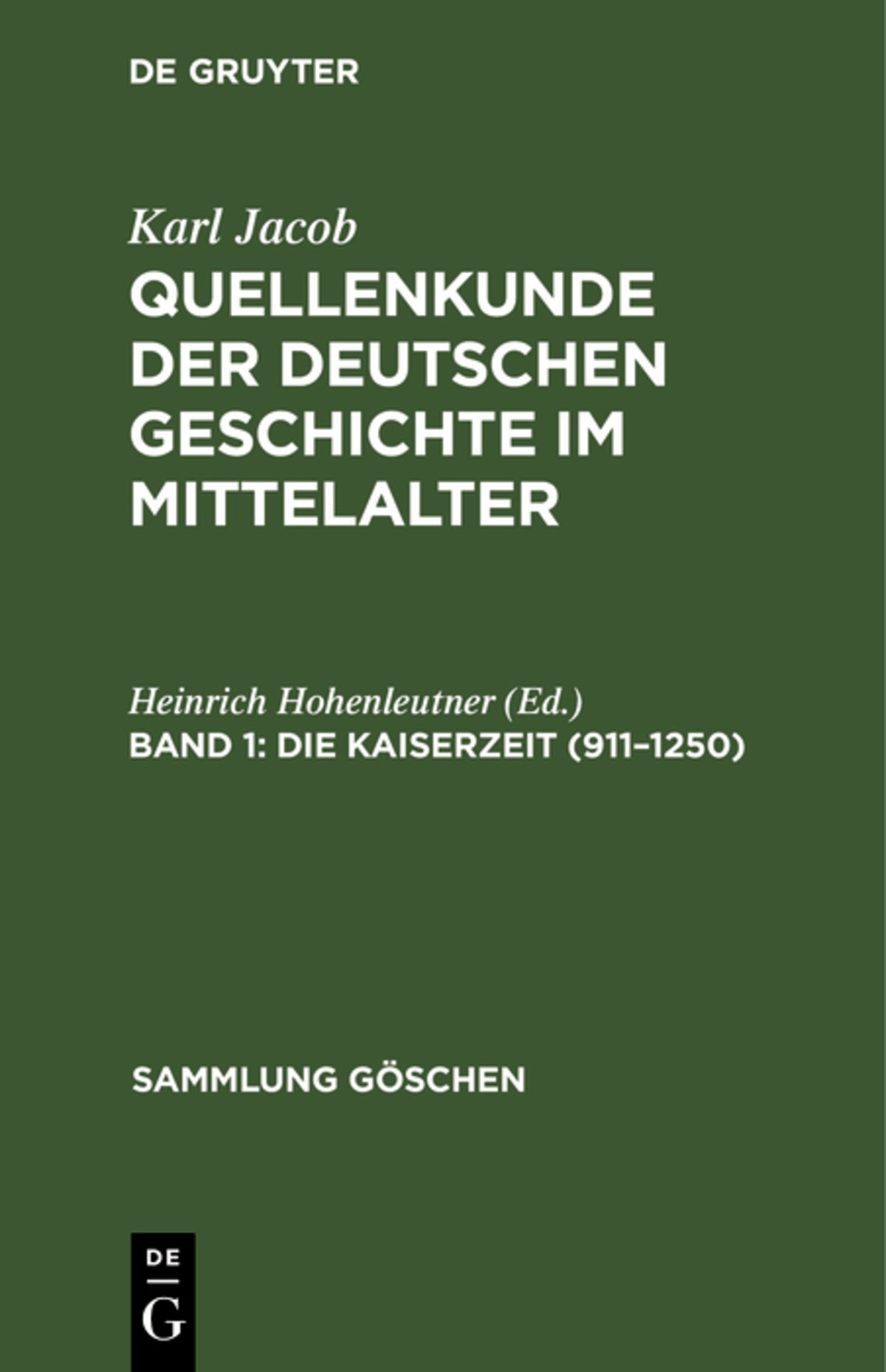 Cover image for Die Kaiserzeit (911–1250) ISBN 9783111248271